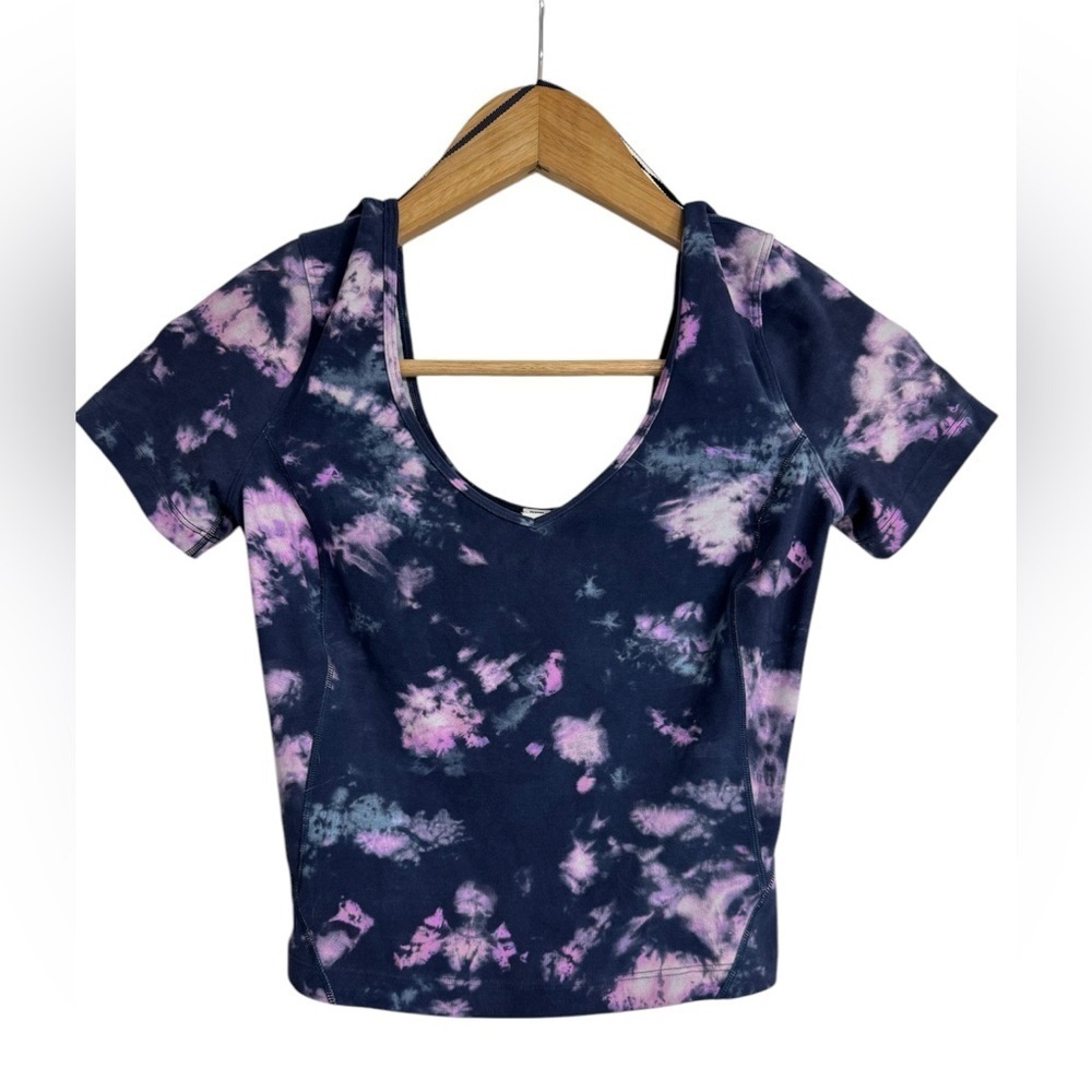 Lululemon Align T-Shirt Diamond Dye Lunar Rock Navy Size 2